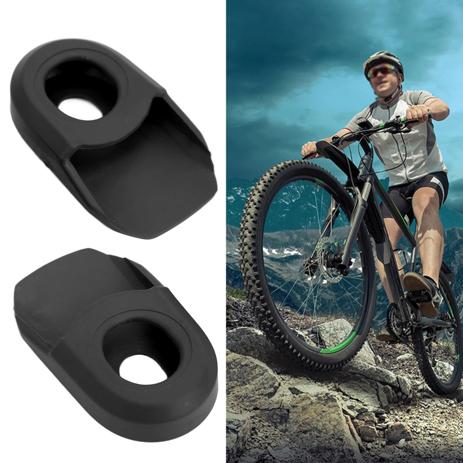 1 Paio di Protezioni per Pedivelle da Bici Guarnitura in Silicone Copertura Protettiva per Guarnitura Shell Case Parti di Biciclette per La Maggior Parte delle Bici da Strada Mountain Bike