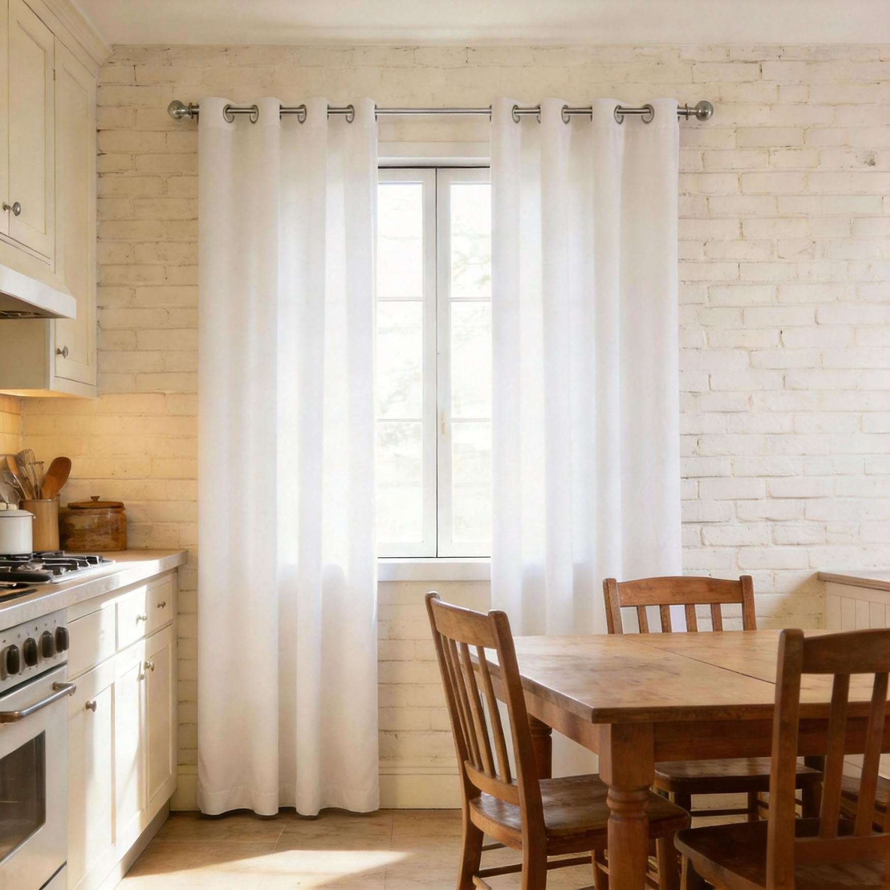 Rideau phonique et thermique isolant anti froid blanc 185 x 100 cm pour fenêtre et porte