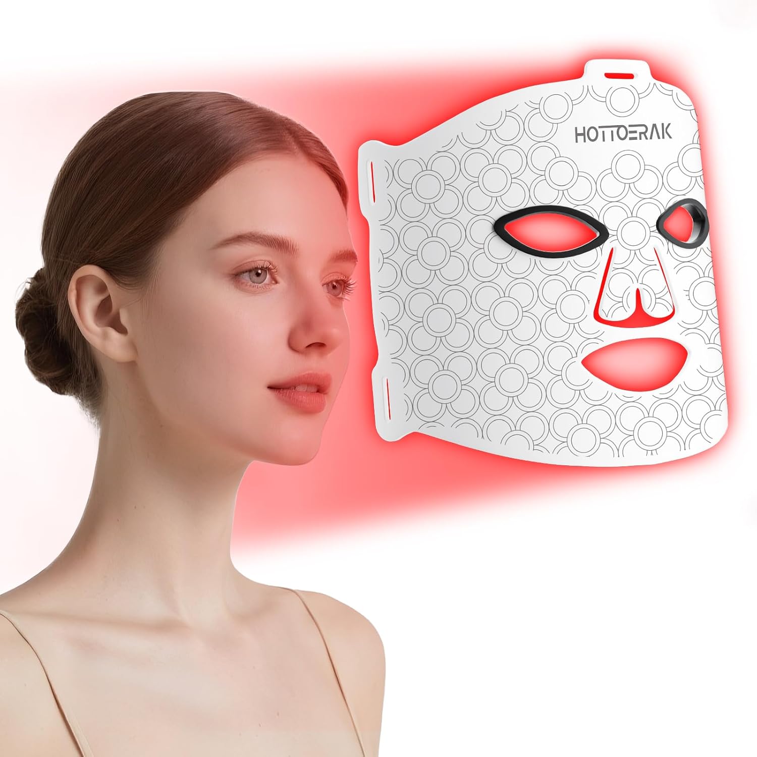Red Light Mask, 660nm Red Light & 850nm Near-Infrared LED Face for Travelling and Home Use Red Light Mask, 660nm Red Light & 850nm Near-Infrared LED Face for Travelling and Home Use