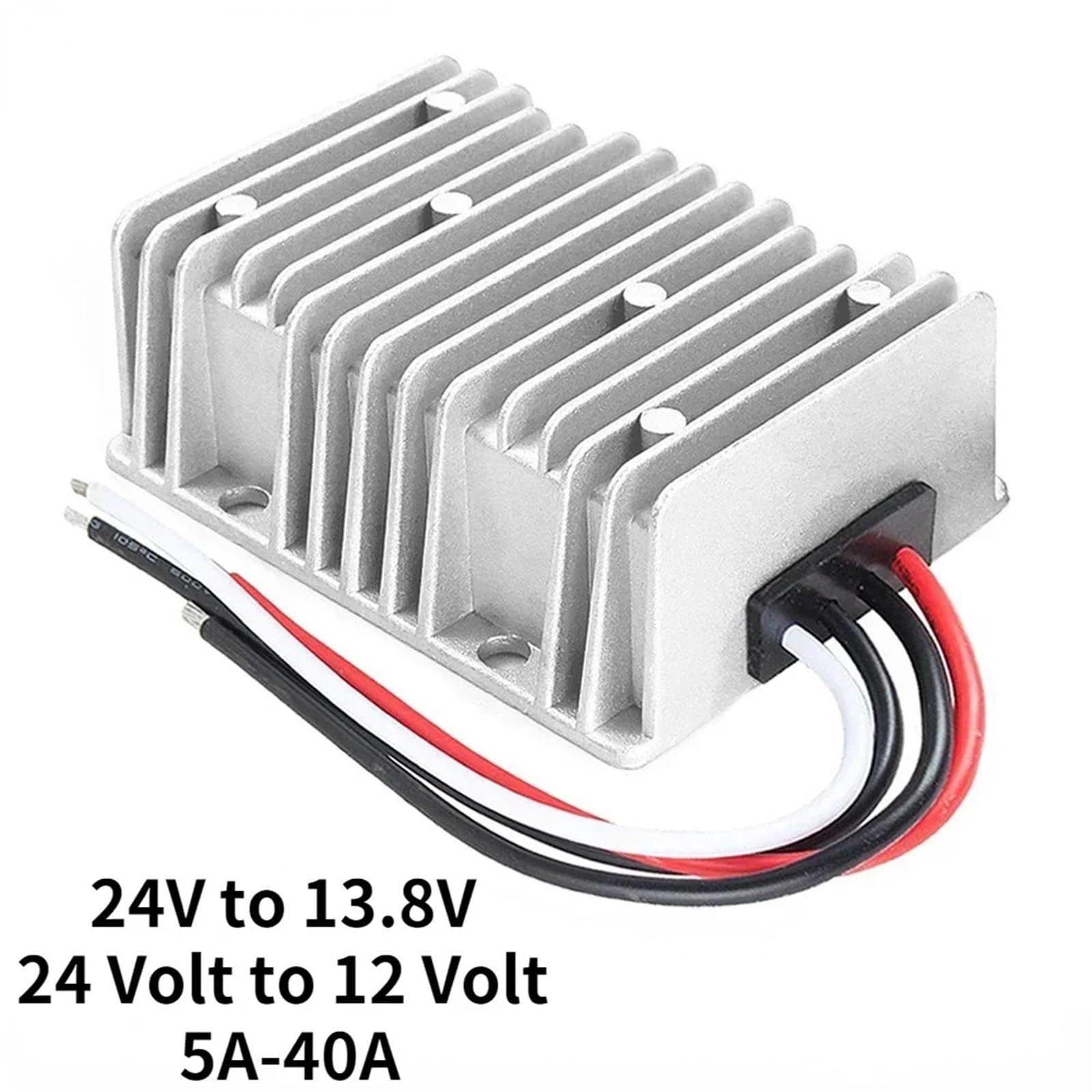 1 trasformatore di tensione da 24 Volt a 12 Volt, 40 A, 24 V a 13,8 V, 30 A, 20 A, 15 A, 10 A, 8 A, 5 A, trasformatore di tensione CC convertitore Step Down Buck regolatore (da 24 V a 12 V 8