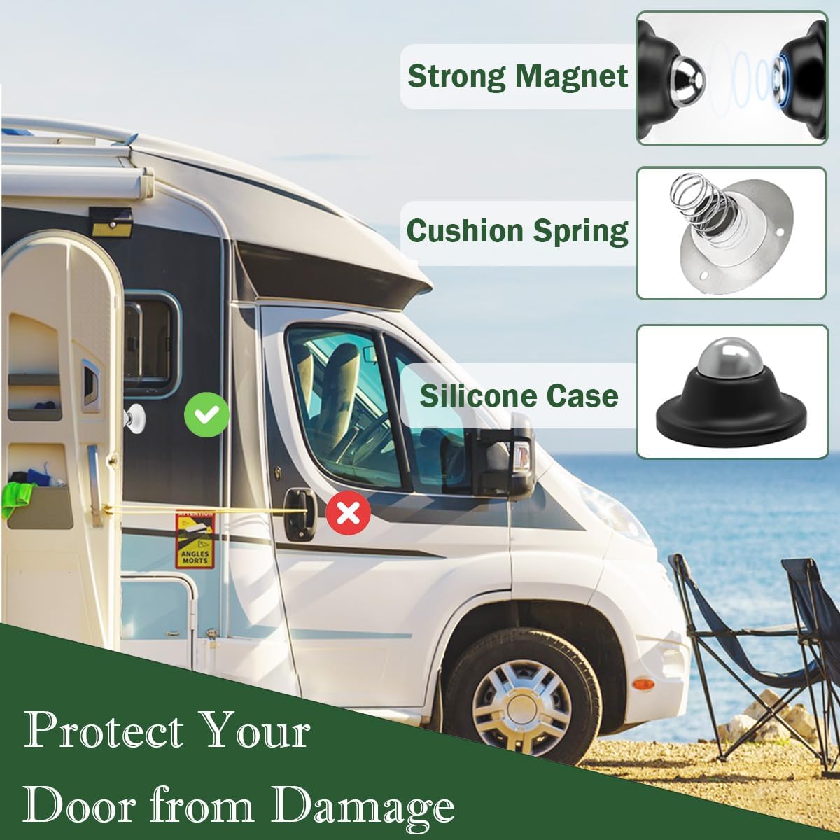 Magnetic Door Stoppers - Keep Doors Open! -5