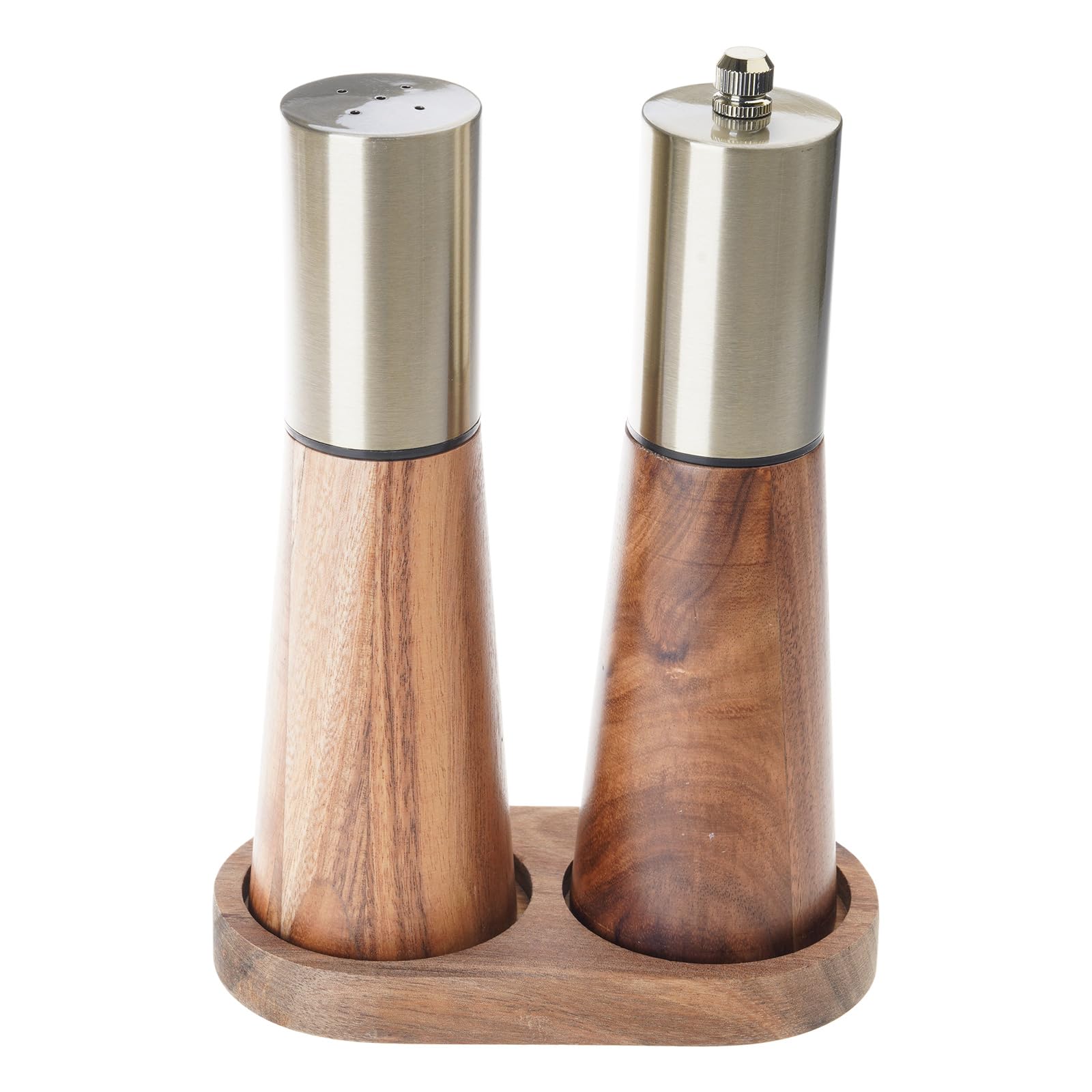 Tsophreniq Salt and Pepper Mill Combo with Base Stand Kitchen Seasoning Gadget Coarse and Mill and Grinder Set