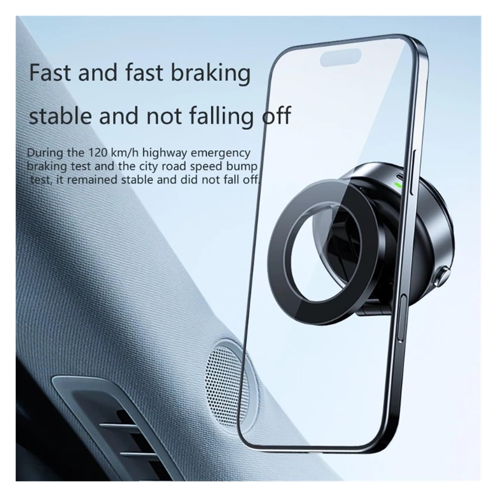X98 Supporto For Telefono Da Auto Con Ventosa Elettrica A Vuoto, Supporto Da Auto Pieghevole Magnetico Con Rotazione A 360° - Compatibile Con IPhone 12-16 Pro, Tutti Gli Smartphone(Silver)