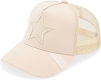 VINTAGE HAVANA Women's Trucker Hat Mesh Snapback Baseball Cap - 3D Star Embroidered, Adjustable One Size Fits Most Men & Women