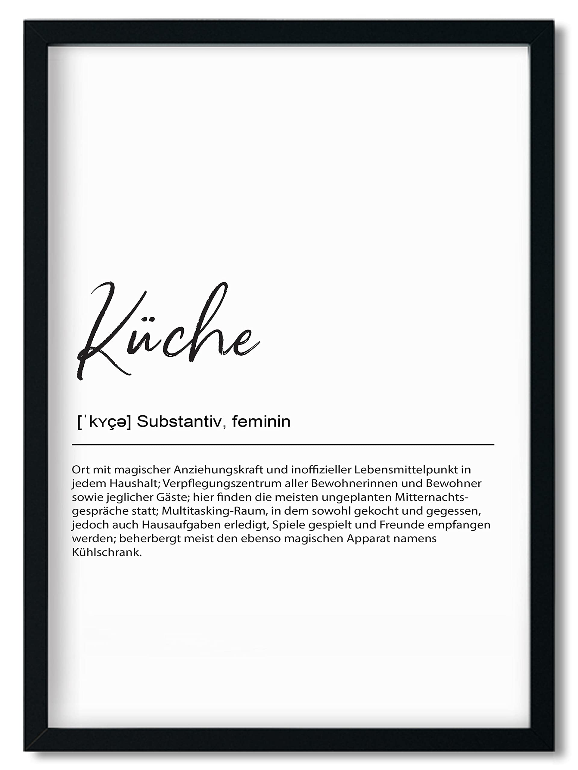 Wandbild Definition Eltern – DIN A4 Mit Rahmen, Weiß, Ideal Als Geschenk