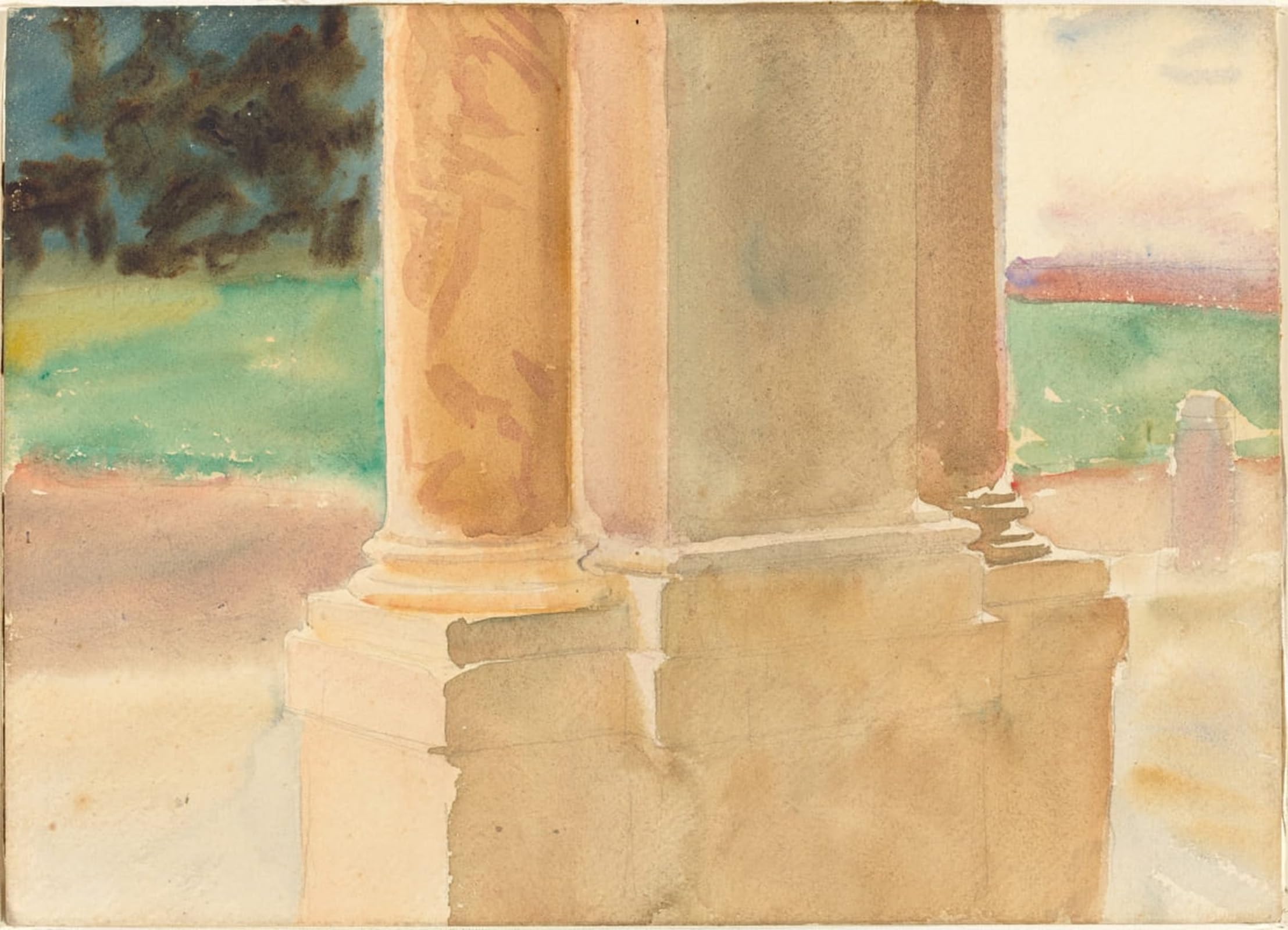 POSTERIIk Famous Print Pop Art Wall Art Graffiti Frascati Architectural Study by John Singer Sargent Art Prints for Home Decor 60x90cm
