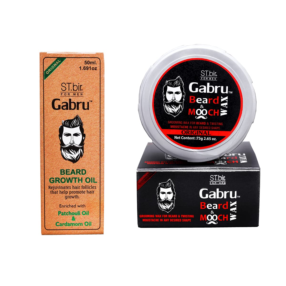 ST.bir Gabru Beard Oil and Gabru Beard & Mooch Wax - Combo (B098LGPSB8) Amazon Price History, Amazon Price Tracker