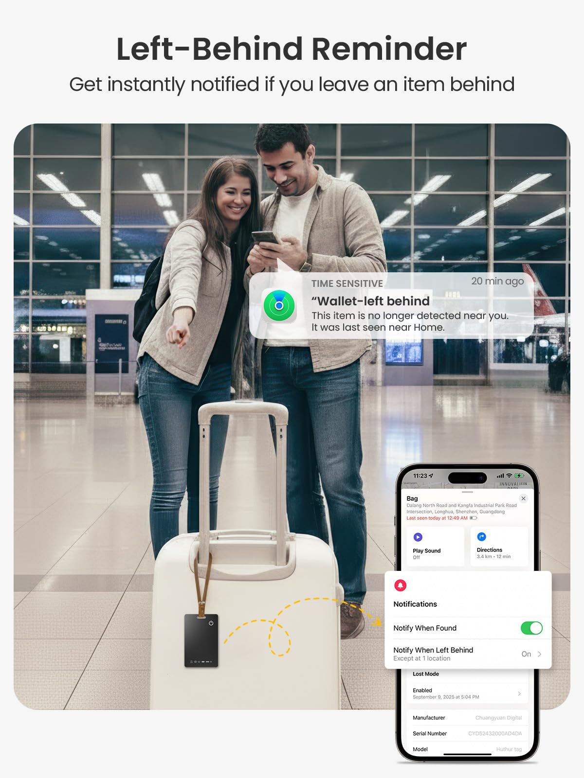 LOXP Lot de 2 cartes de suivi de portefeuille, fonctionne avec Apple Find My [certifié Apple MFi, iOS uniquement], localisateur GPS fin de 1,65 mm, étanche IP68, rechargeable sans fil pour