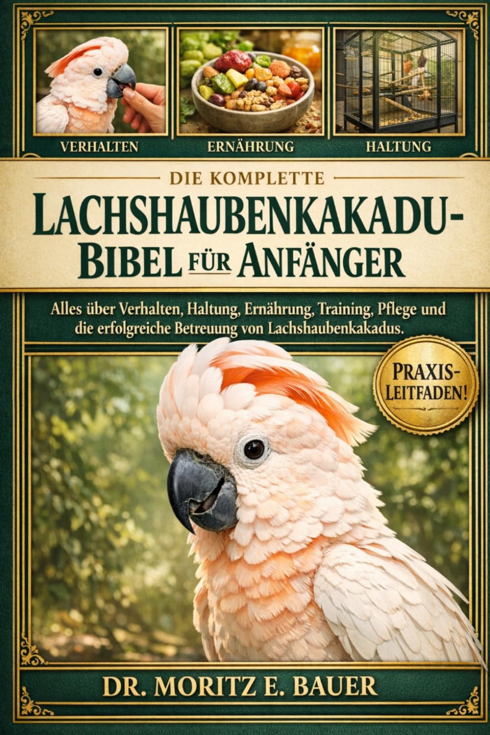 DIE KOMPLETTE LACHSHAUBENKAKADU-BIBEL FÜR ANFÄNGER: Alles, was Sie über Lachshaubenkakadus wissen müssen: Temperament und Intelligenz, Käfig- und ... für Anfänger und Liebhaber