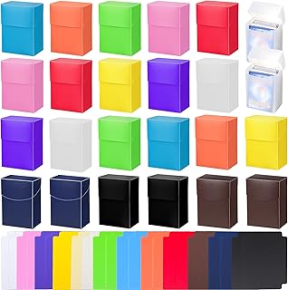 Leyndo TCG Deck Cards Boxes, Large Capacity with Dividers, Fits 80+ Cards Trading Card Games Storage Organizer Cases for Trading Card Games, Sports and Game Cards, Fit for Standard Cards (24)