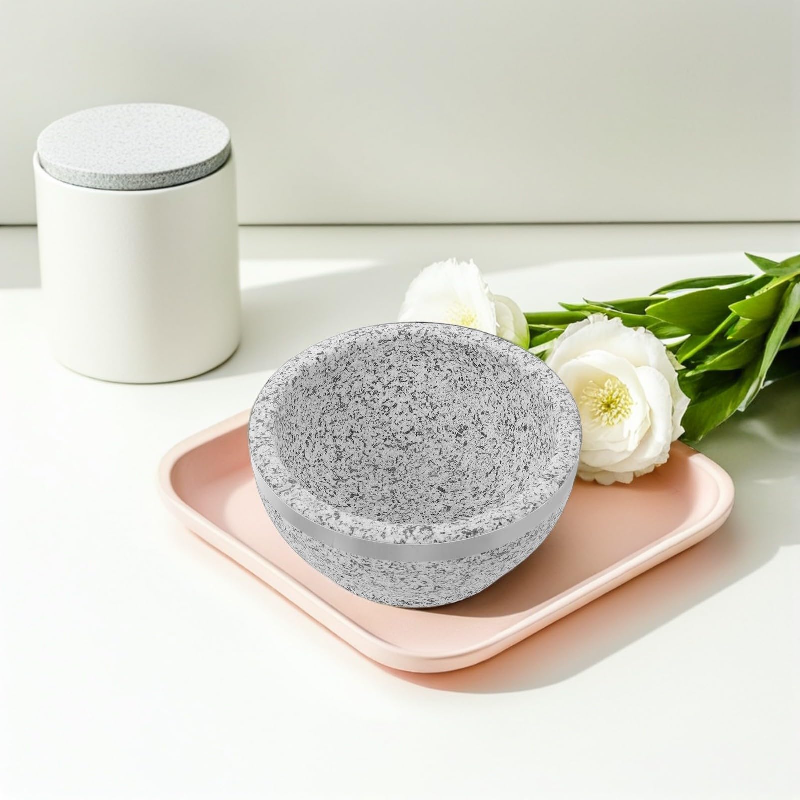 Anneome Diffusore 400ml in Pietra di Aromaterapia per Sauna | Resistente al Calore, Contenitore per Oli Essenziali, Uso Spa Domestica e Relax