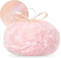 Noerrors Body Glitter Powder Puff - Plush Peach Ball Shimmer Highlighter for Face, Body & Hair - Long-Lasting Sparkle Glow Makeup