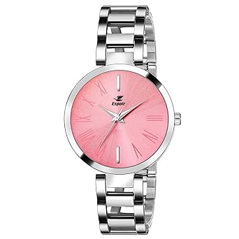 Espoir Analog Stainless Steel Pink Dial Girls and Womens Watch - ManishaPink0507