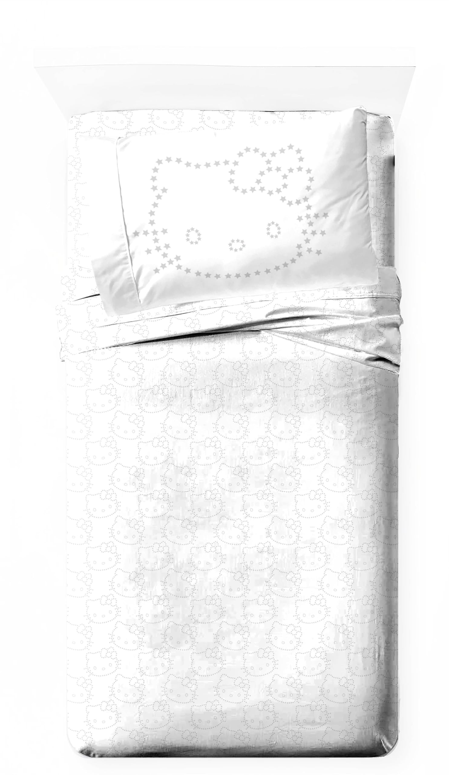 Jay Franco Hello Kitty Zodiac and Stars Twin Size Sheet Set - Super Soft 3 Piece Bedding Set - Microfiber Sheets Includes Reversible Pillow Covers-image-44