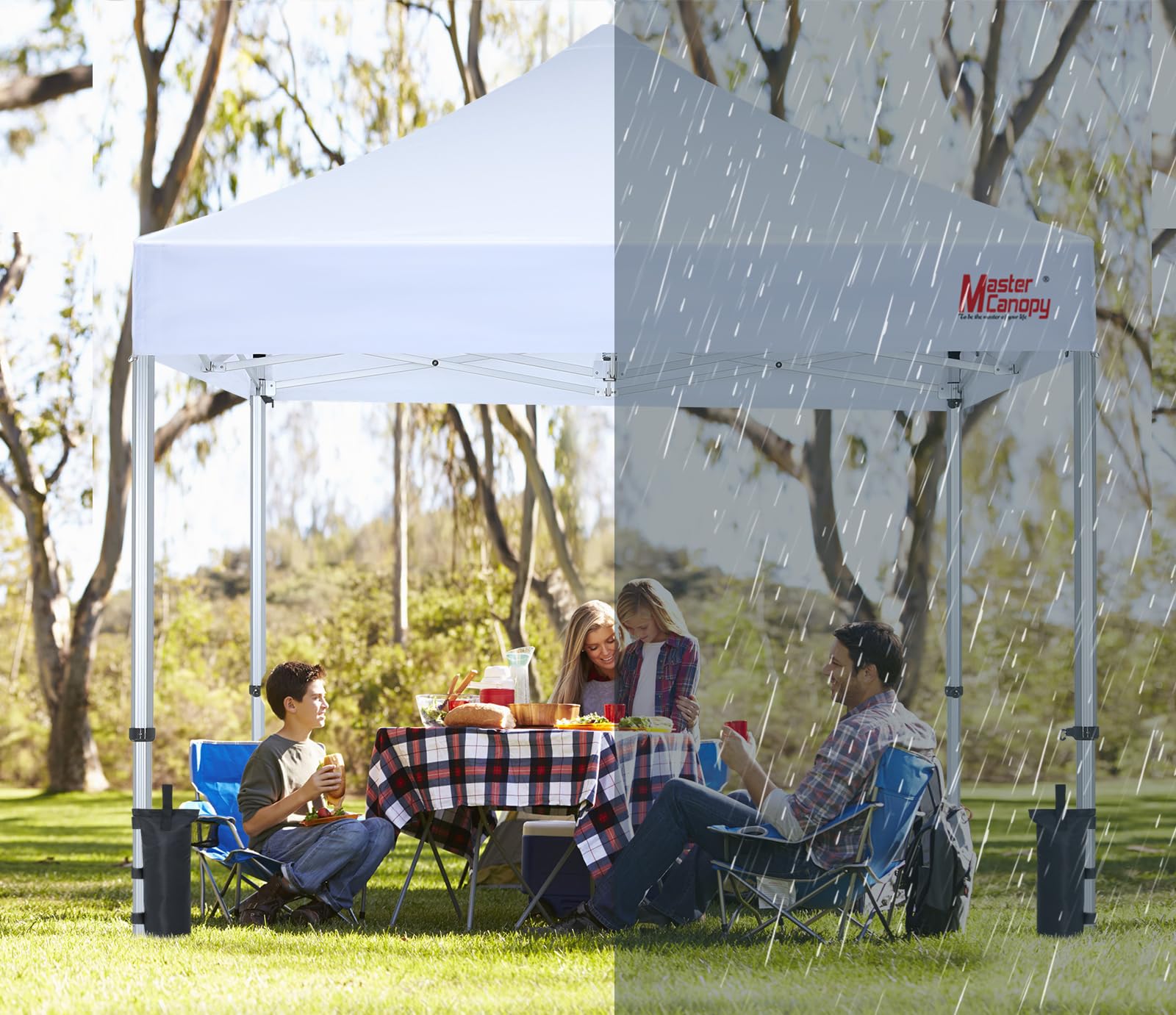 MASTERCANOPY 4er Set Sandsäcke Beingewichte Beschwerer wiederverwendbar, für Pop-up-Pavillon, Faltpavillon, Zelt, Canopy, Schwarz, Max, Bis zu 48 KG INSGESAMT