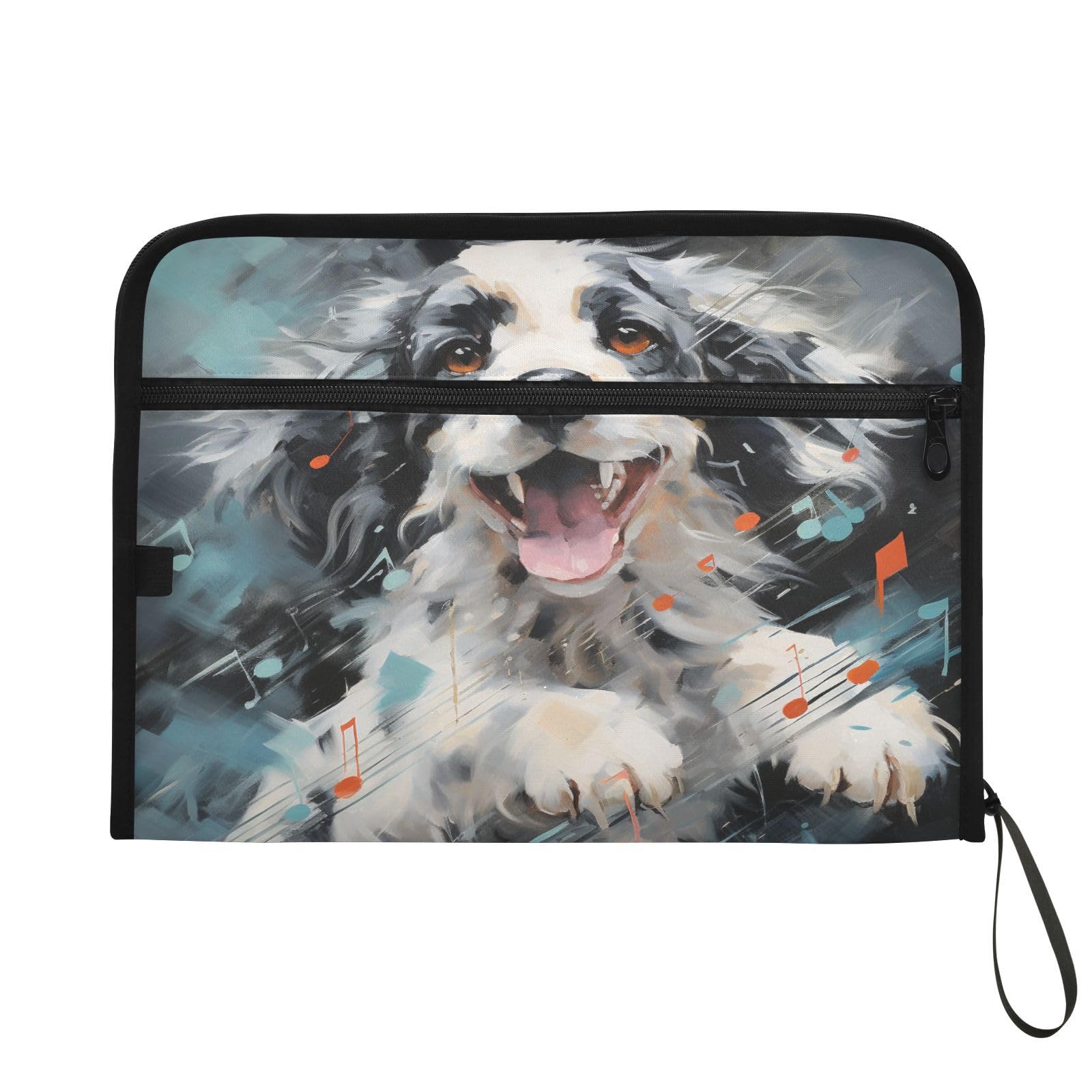 ALAZA Vintage Dog Paw Expanding File Folder - 13 Pockets, Zipper Closure, Holds A4/Letter Paper - View #4