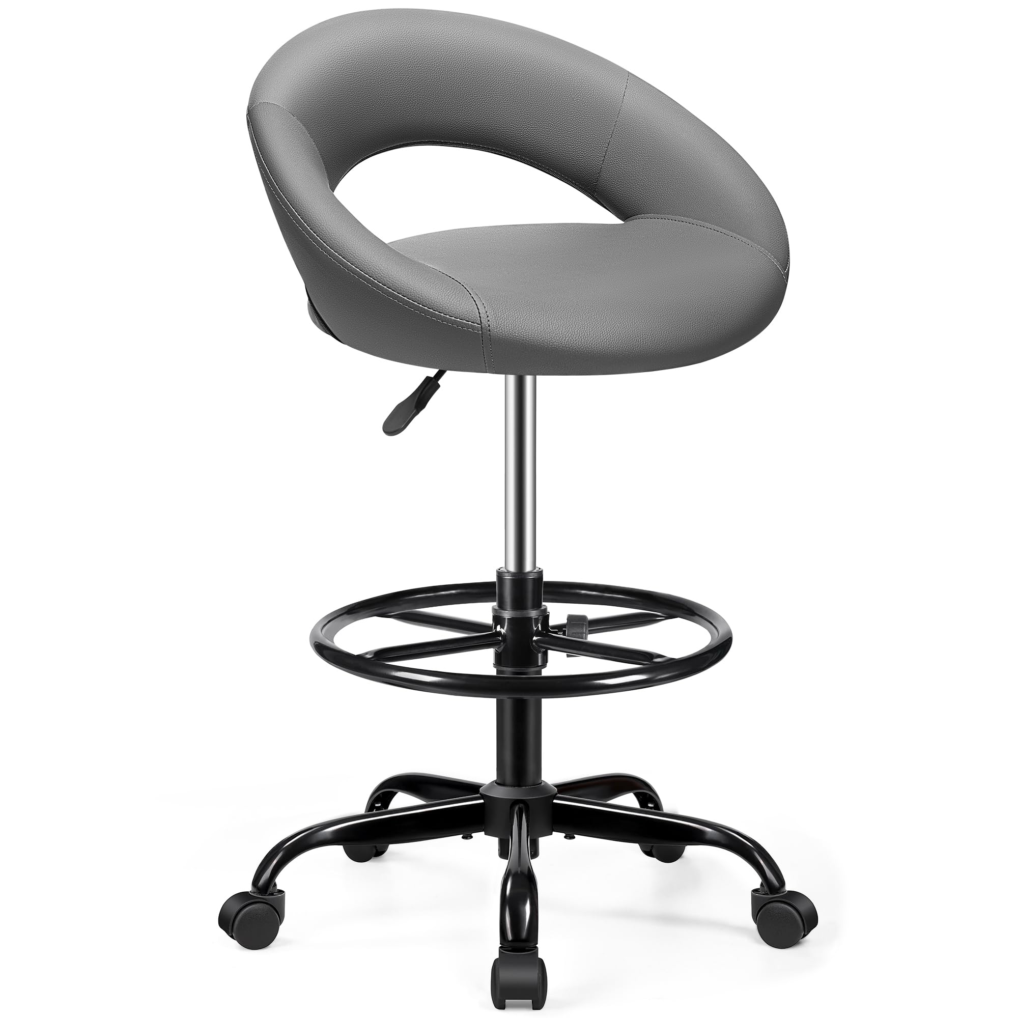 BESTFAIR Drafting Chair for Standing Desk, Height Adjustable Rolling Stool