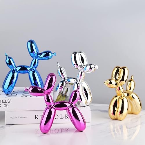 Miniatura 6 de Perro globo plateado - Decoración de animales y escultura moderna para dormitorio, oficina y habitación de preparación