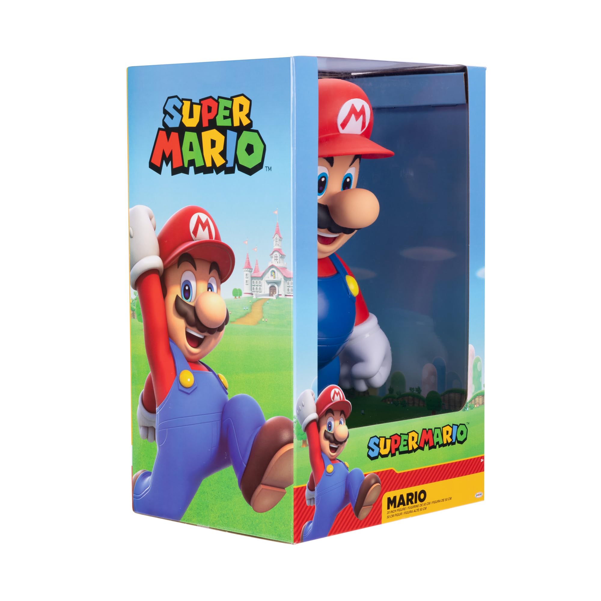 Nintendo Super Mario Gigante Posabile - Mario Big Figure 50 cm con 11 Punti di Articolazione - Perfetto per Fan e Collezionisti