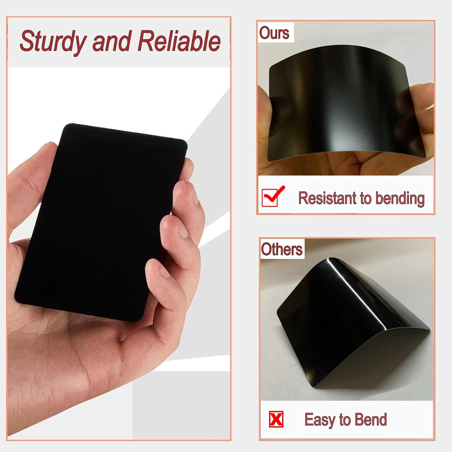 50 Pcs Metal Business Card Blanks Laser Engraving Premium Aluminum Sheet Multipurpose DIY Gift Metal Cards Black 86 X 54 X 0.21 MM - Image 4