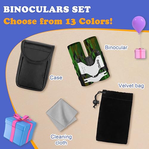 Vista 94 de Binoculares para niños. Los mejores regalos para los niños de 3 a 12 años. Binoculares de juguete para Niños Niñas, Óptica de 8x21 real de alta
