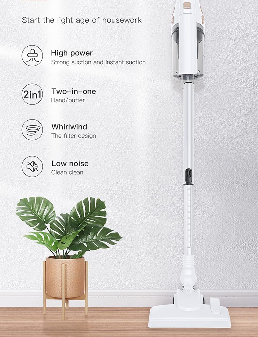 Buy Aoun Corded Stick Vacuum Cleaner, 14000 pa Powerful Suction