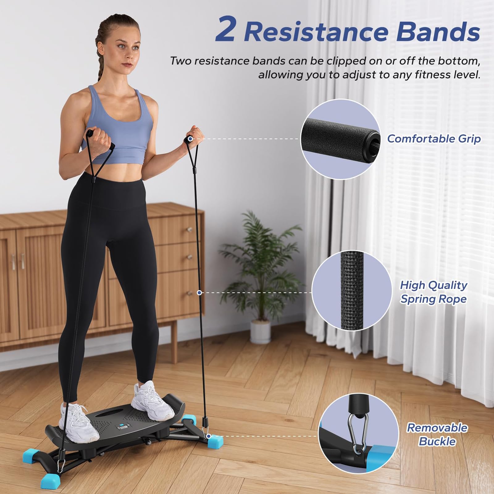 Machine d'entraînement de ski simulée, machine d'exercice pour les jambes, équipement d'exercice pour machine à ski à hauteur réglable, tapis de planche coulissante, équipement d'exercice aérobique