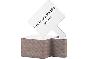 Whiteboard Paddles with Dual-Sided Writing Surface for Interactive Classroom Voting (Pack of 50)