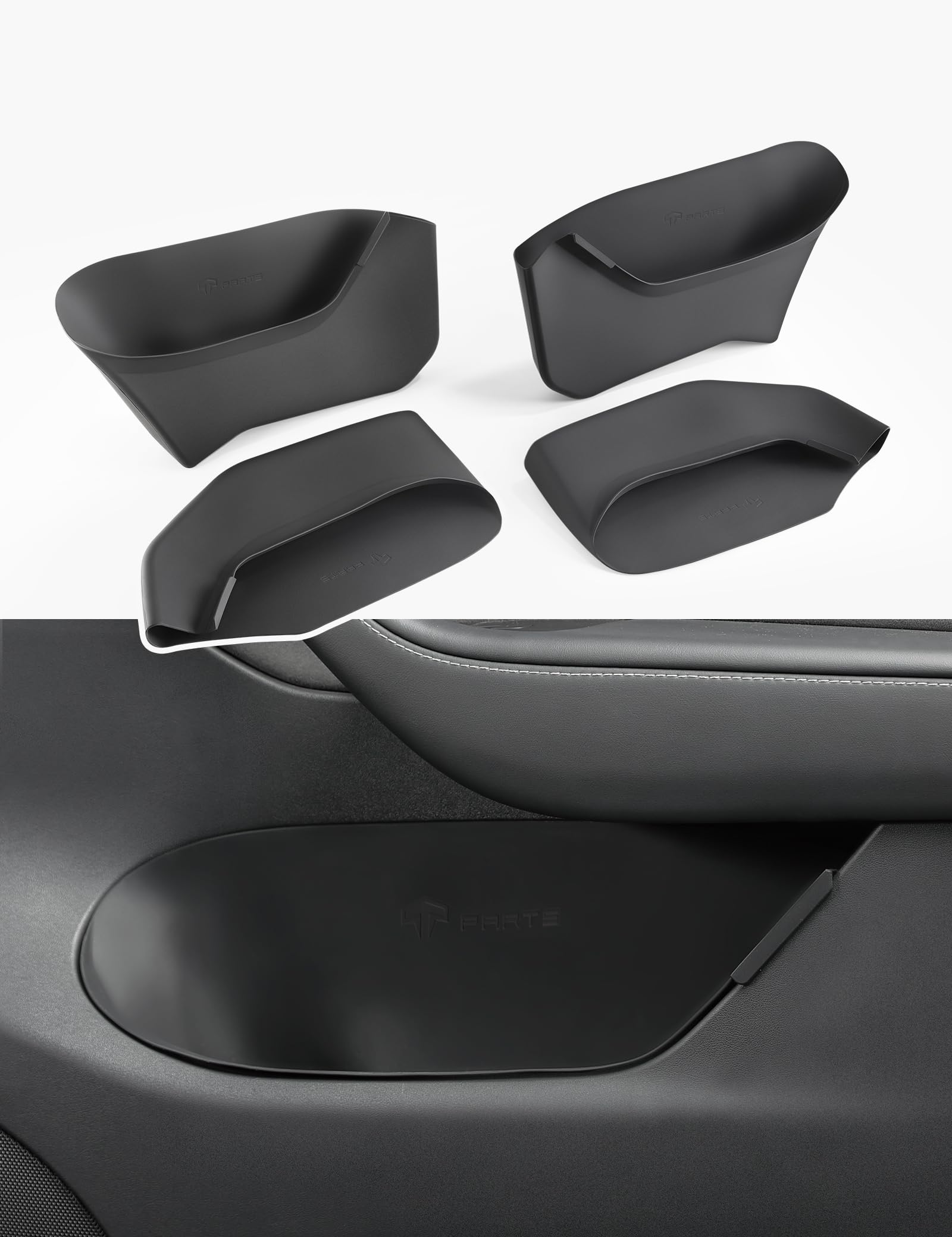 Photo 1 of **MISSING VELCRO STICKS**
TPARTS Door Side Storage Box for Tesla Model Y Handle Pocket, Silicone Waterproof Passenger Container Full Cover Front and Rear Door Slot Tray Organizer 4 PCS?Not Fit for New Model Y Juniper?