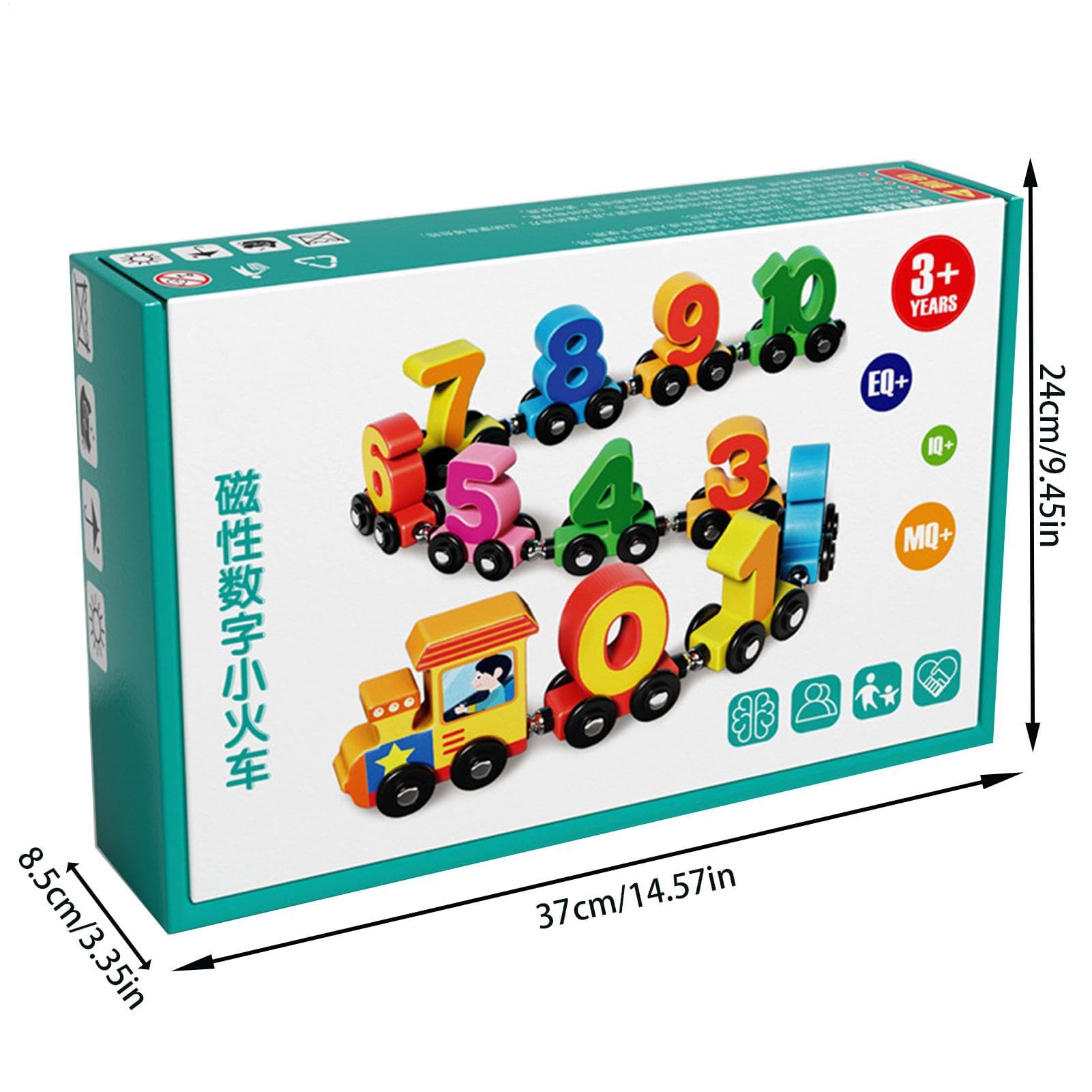 Numéro de Train, Ensemble de Train en Bois pour Tout-Petit Sensory Math