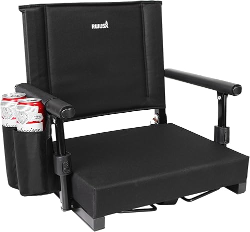 Asientos acolchados para estadio con respaldo y cojín, silla plegable portátil, asientos plegables para estadio para fútbol, campamento, conciertos