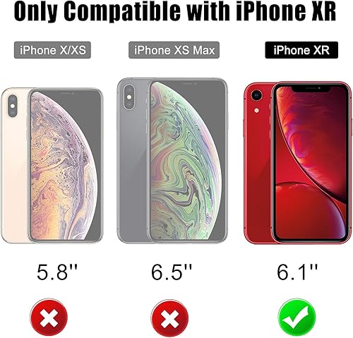 Miniatura 4 de Beasyjoy Funda de metal para iPhone XR resistente con pantalla protectora de cuerpo completo, impermeable, a prueba de golpes, resistente, híbrida
