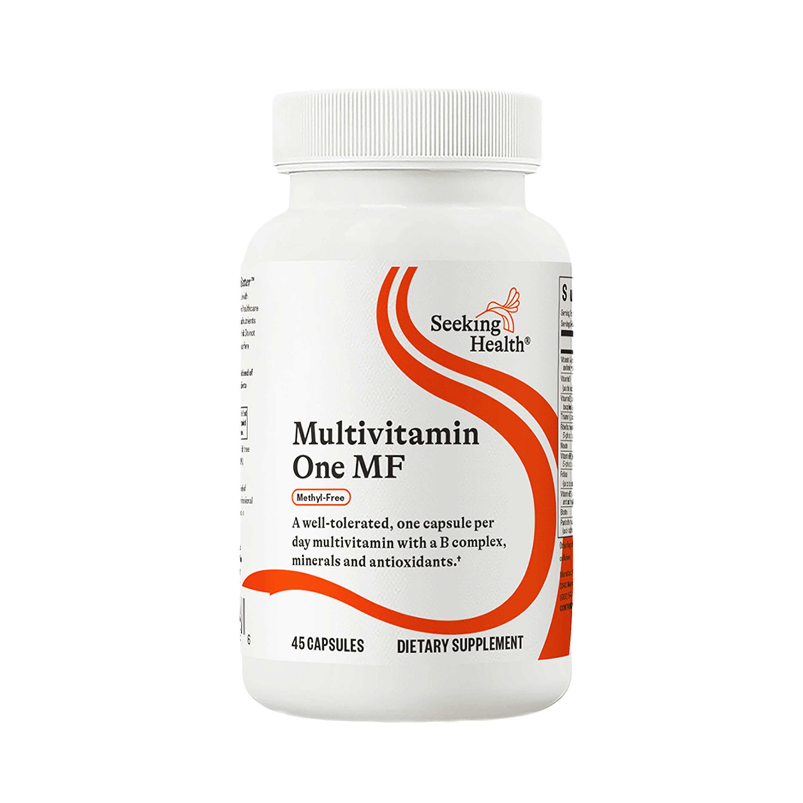 Multivitamin One MF - MTHFR Support Supplement with Calcium Folinate & Vitamin B12 - Easy-to-Digest - Methyl-Free Vegetarian Capsule - 45 Veggie Capsules