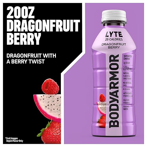 Miniatura 3 de BODYARMOR LYTE - Bebida deportiva baja en calorías, bayas de dragón, sabores naturales con vitaminas, electrolitos llenos de potasio, perfecta para