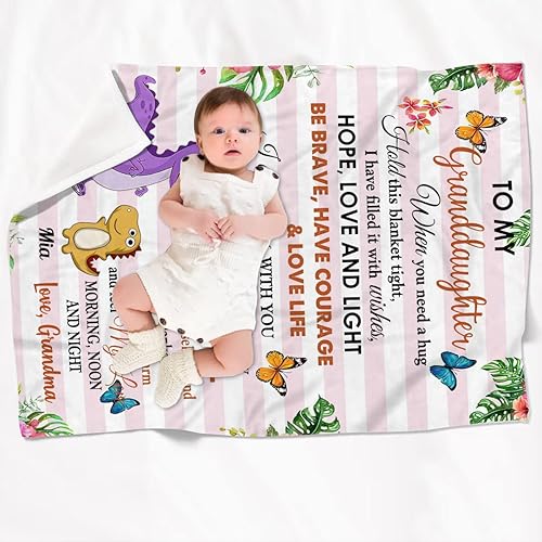 Miniatura 4 de GERBERA STORY Mantas personalizadas para bebé manta de forro polar manta de forro polar con foto manta única para bebé manta de dinosaurio regalos