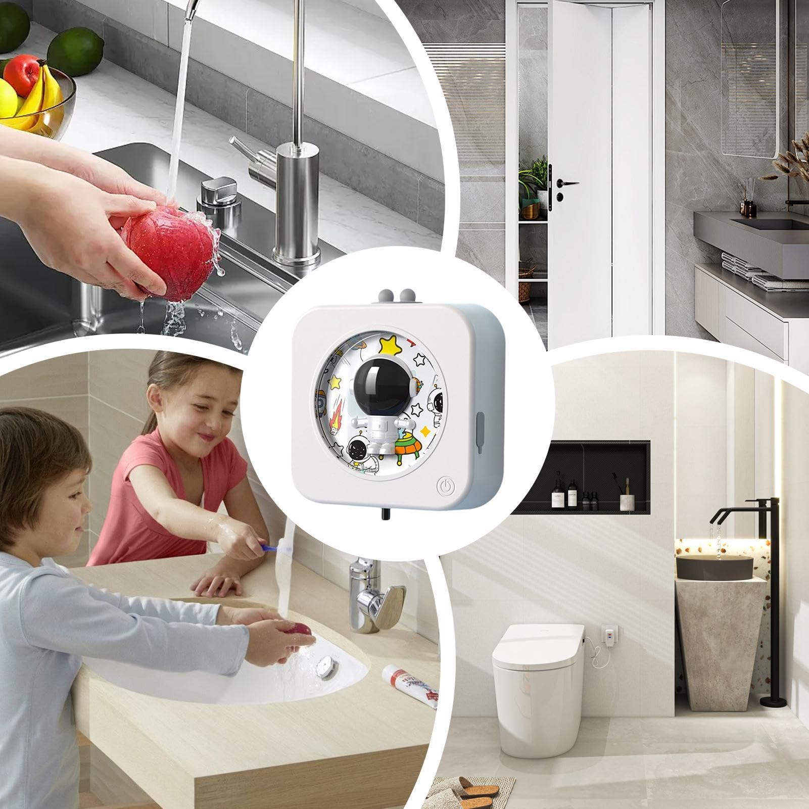 Distributeur De Savon Sans Contact 350 ml avec Capteur Intelligent et Forme