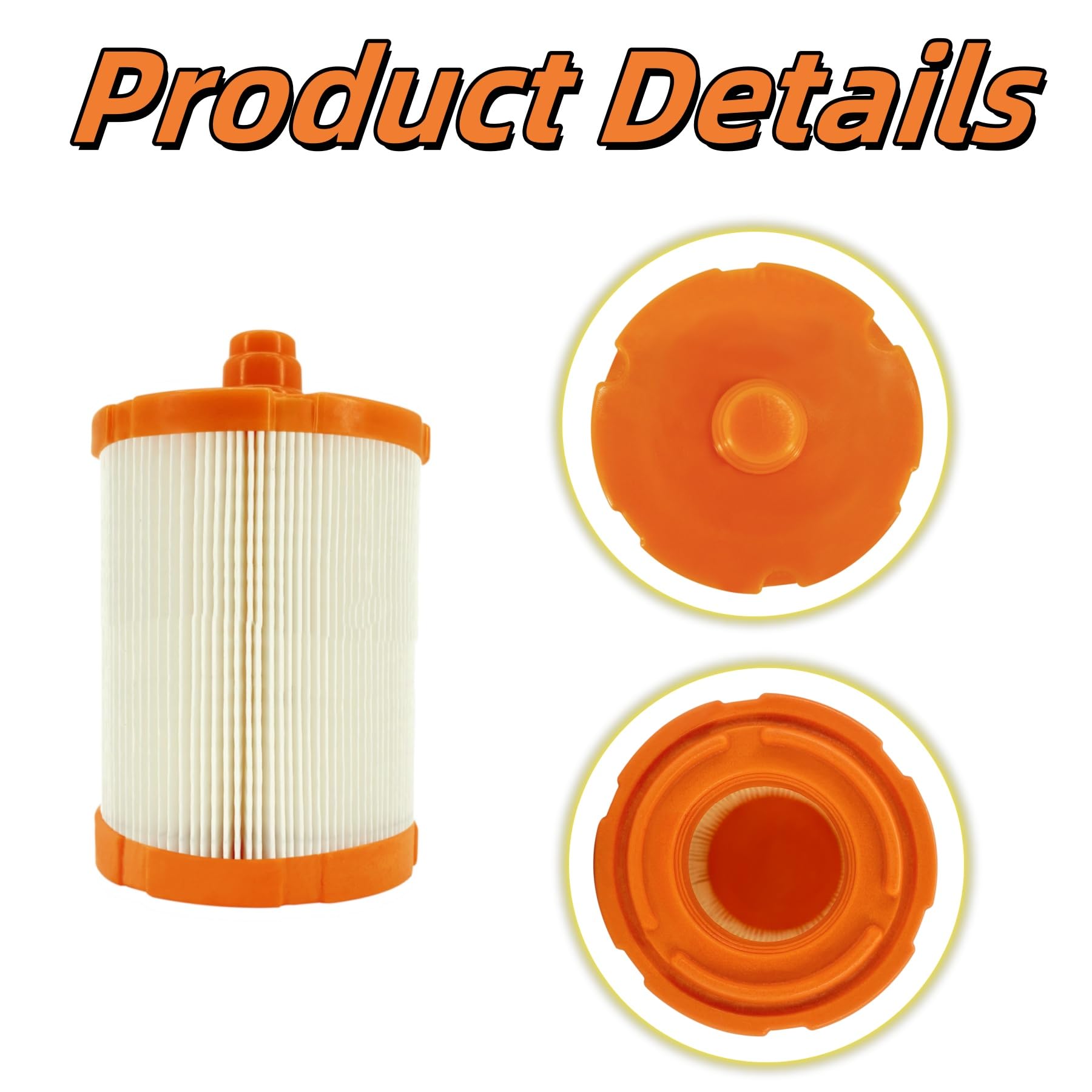 84002310 Filtre à cartouche A/C pour moteur B&S 14HP Vanguard 400 Series Rep SA120009 SL5996 (jaune-pack 2)