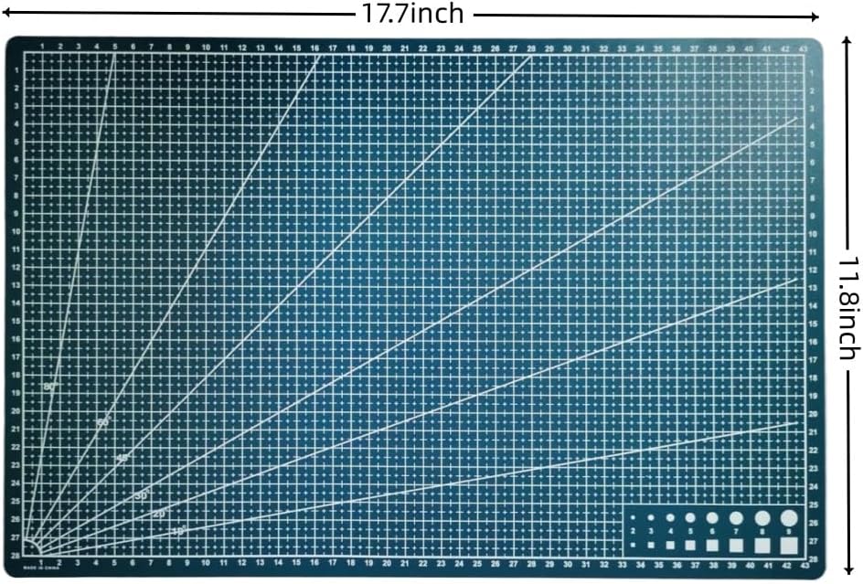 New A3 Double Side Craft Cutting Mat Cutting Board Sewing Pad Artist Carving Tools Handmade Crafts DIY Props (Green) image 3