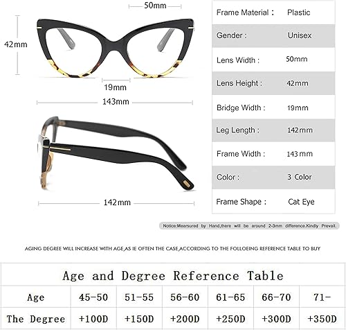 Miniatura 4 de Gafas de Lectura de Ojo de Gato Extra Grandes para Mujeres, Moda Linda, Bloqueo de Luz Azul, Lentes de Lectura para Computadora (3 Colores Mixtos,