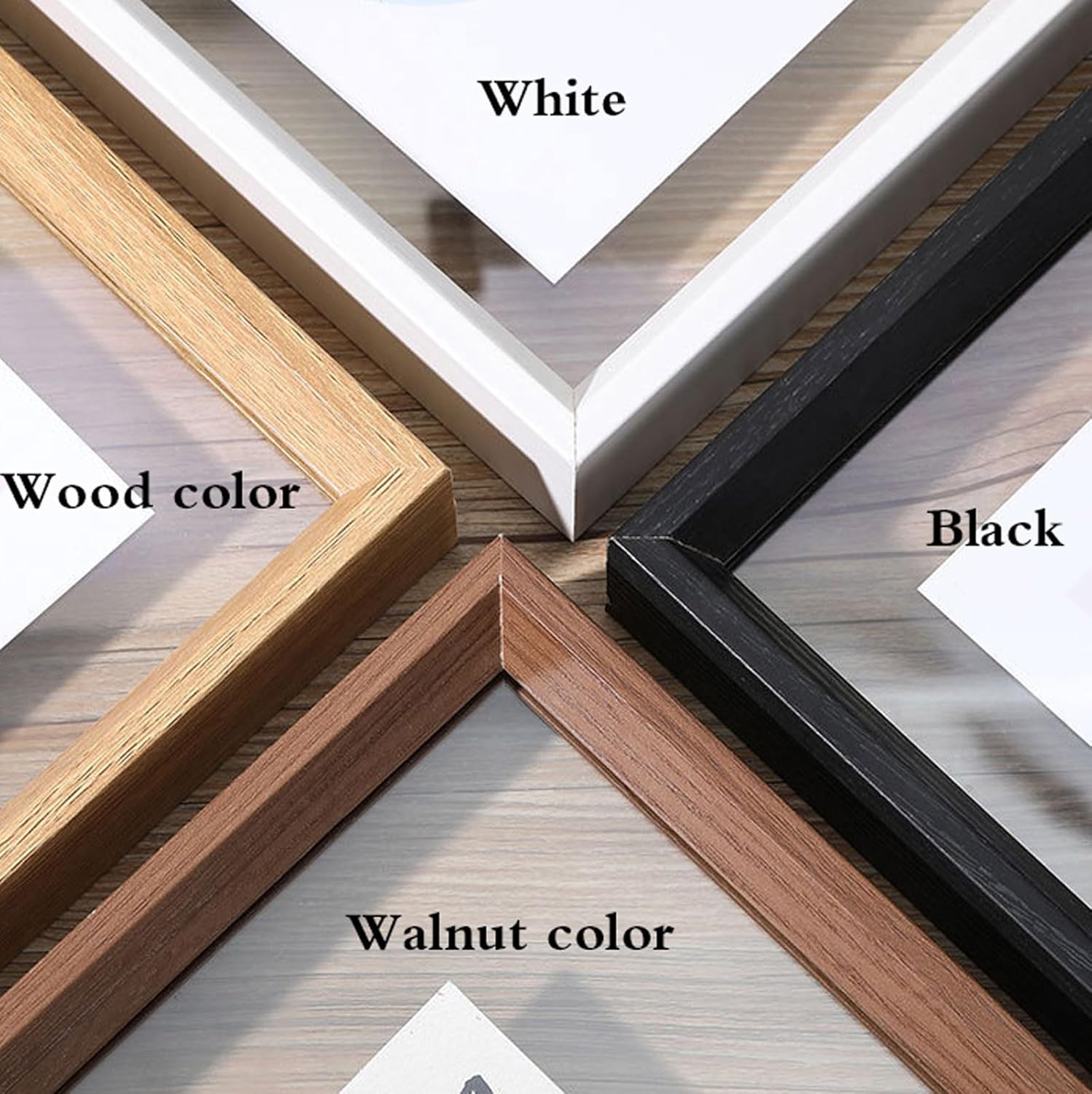 ポートレートフォトフレーム、葉標本両面アクリル木製フレーム水平/垂直マルチカラー複数サイズ（木製カラー、A3）