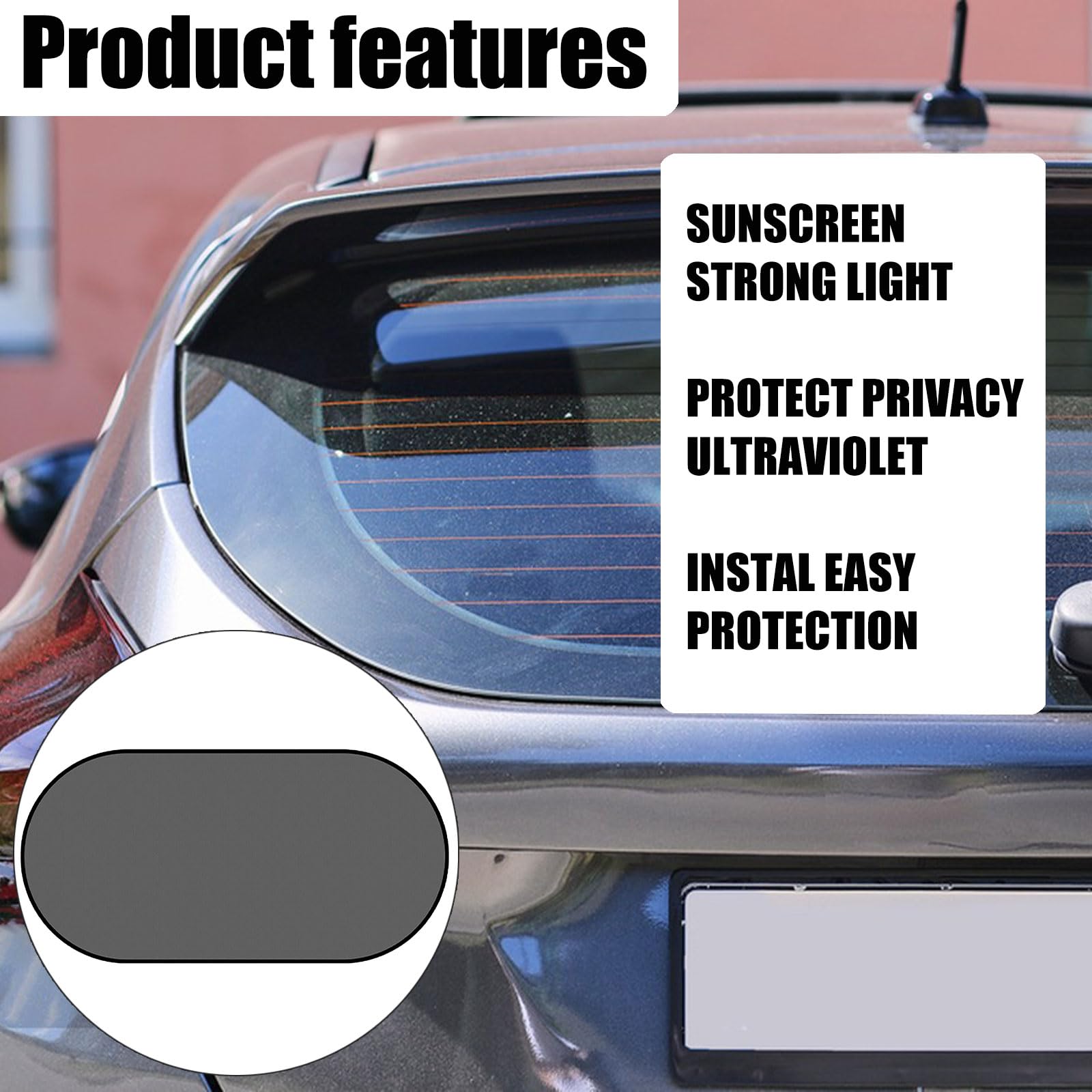 Parasol para Ventana Trasera de Coche,Parasol Coche Ttrasero,Sunshade Trasero Car,con 2 Potente Ventosa,100x50 cm