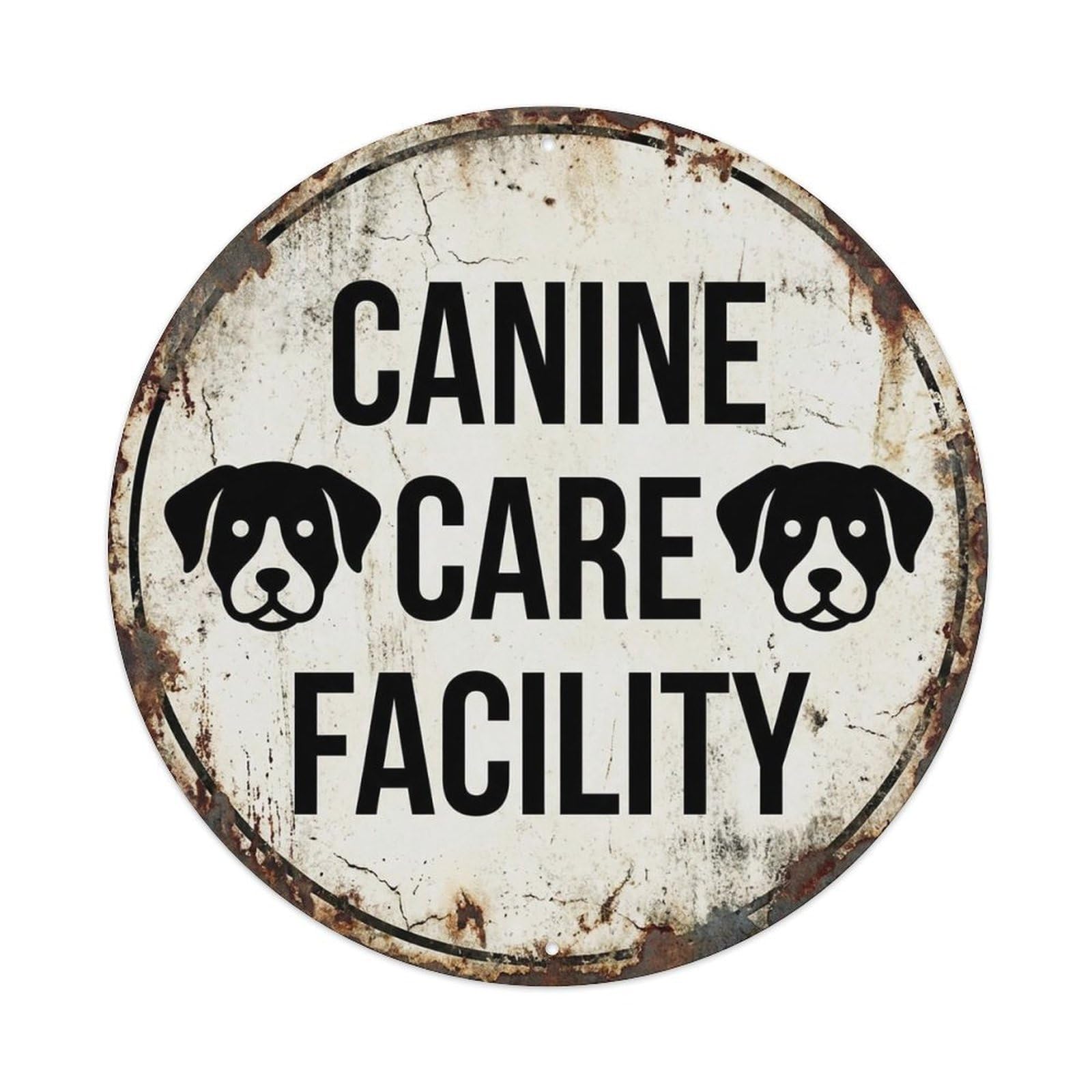 Vintage Canine Care Facility Decor Vintage Metal Tin Sign Plaque Wall Decor for Cafe, Club Bar, Office, Garden Metal Poster 8x8Inch