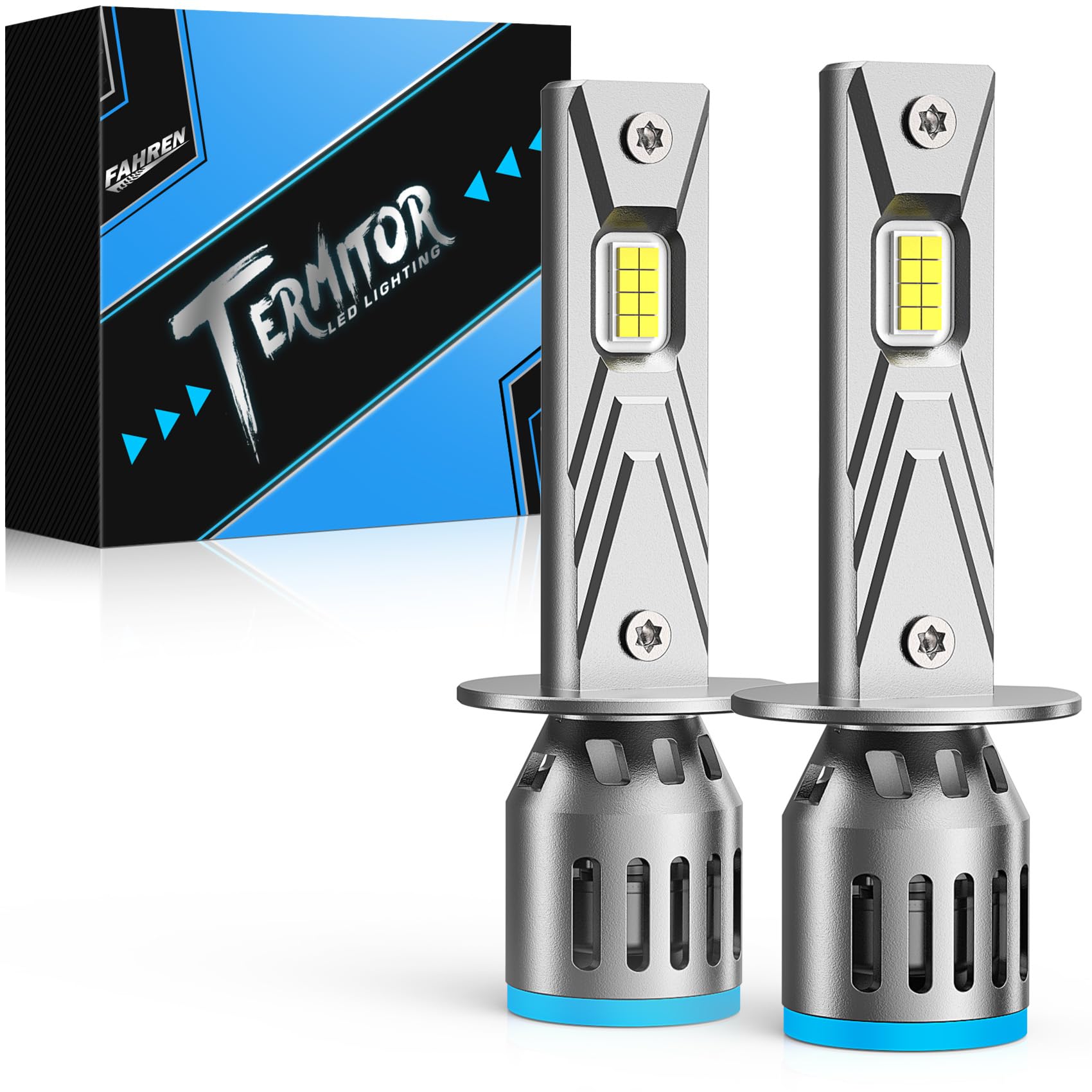 Ursprung 2026 Latest&amp; Brightest 120,000LM H1 Bulbs,1000% Brighter 6500K Cool White H1 fog bulbs,1:1 Mini Size, No Adapter Non-Polarity Plug and Play, Pack of 2