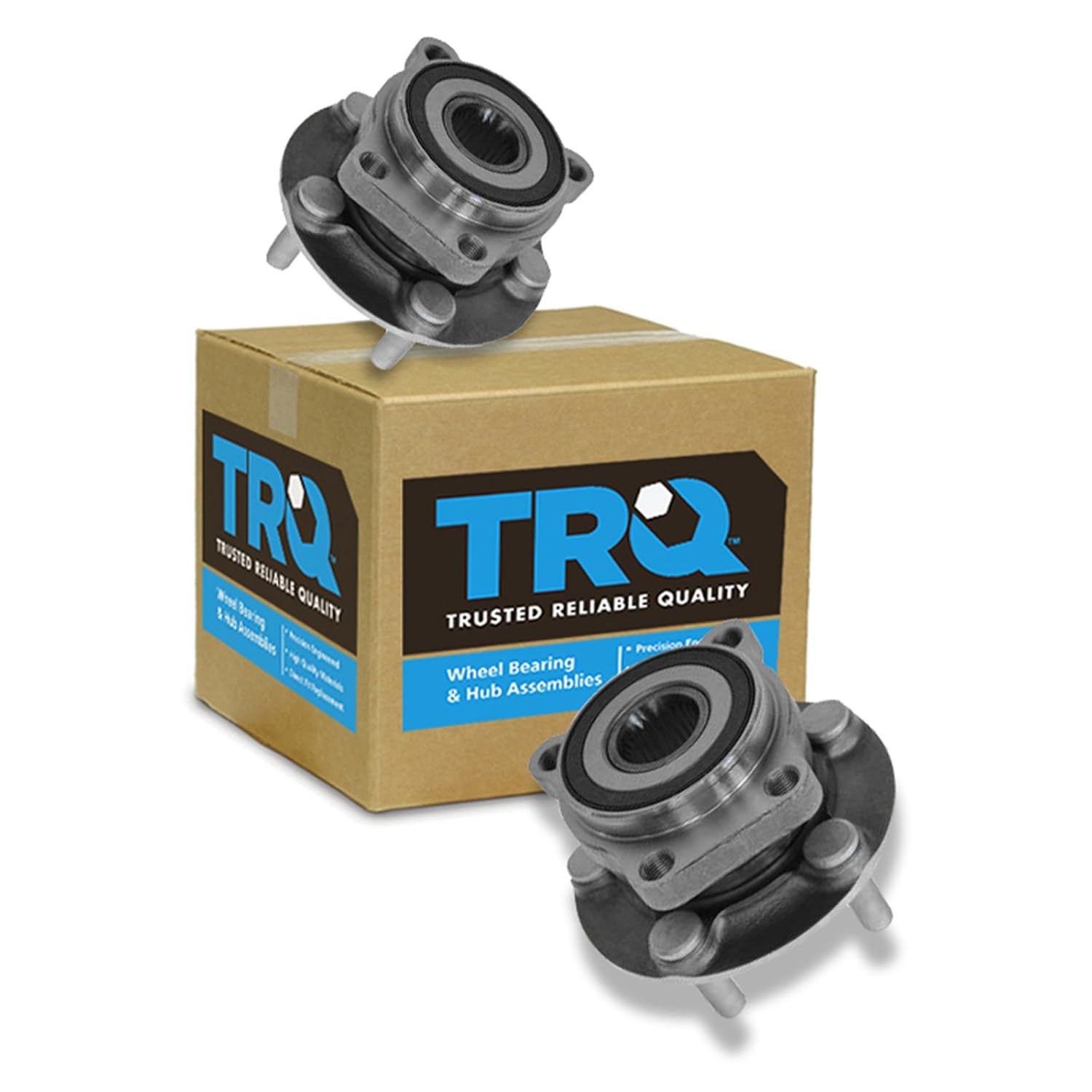 TRQ 2 Piece Front Wheel Bearing & Hub Assembly Set Compatible with 2009-2014 Subaru Forester 2012-2014 Impreza 2005-2014 Legacy Outback 2013-2014 XV Crosstrek BHA53539