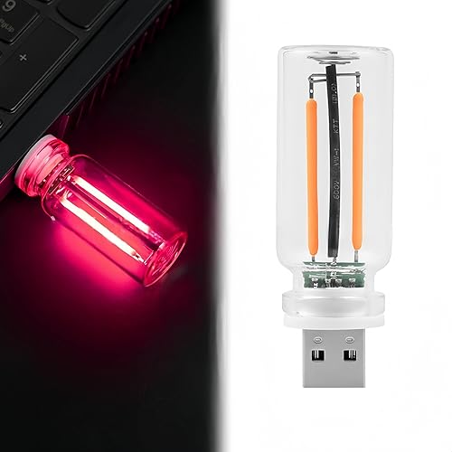 Ilumina tu viaje con elegantes lámparas retro para automóvil mini botella de vidrio portátil LED de luz nocturna  Enchufe USB LED luces de ambiente