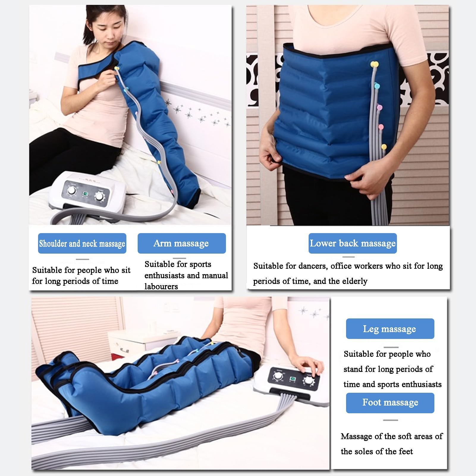 Presso Terapia Gambe linfodrenante | Pressoterapia massaggiatore Gambe per casa | Massaggiatore Elettrico a Compressione d'Aria | Trattamento Lipedema e Problemi Linfatici