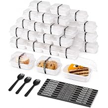 Cupcake Boxes, 50 Pack Cookie Boxes With Lids Bakery Dessert Box Clear Plastic Cake Containers, Mini Cupcake Container For Cookie, Sushi, Cake Slice, Strawberries, Cinnamon Roll