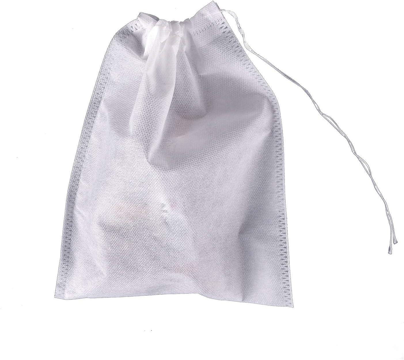 TamBee Bolsas de té desechables de 8 x 10 pulgadas, bolsas de té reutilizables para té suelto, bolsa vacía con cordón, 100 unidades