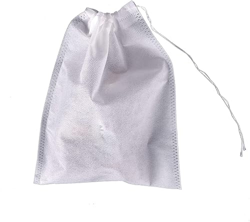 TamBee Bolsas de té desechables de 8 x 10 pulgadas, bolsas de té reutilizables para té suelto, bolsa vacía con cordón, 100 unidades