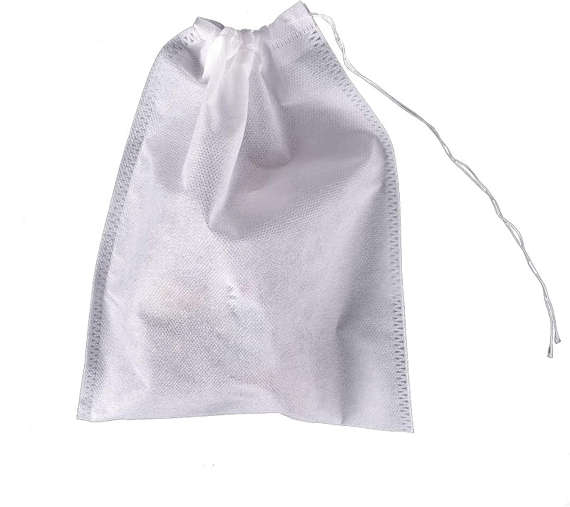 Bolsas de té de 8" x 10" Bolsa desechable de bricolaje Bolsas de té reutilizables para té suelto Bolsa de hilo con sello de cordón vacío No tejido para café Cocinar Baño Desecante 100 piezas